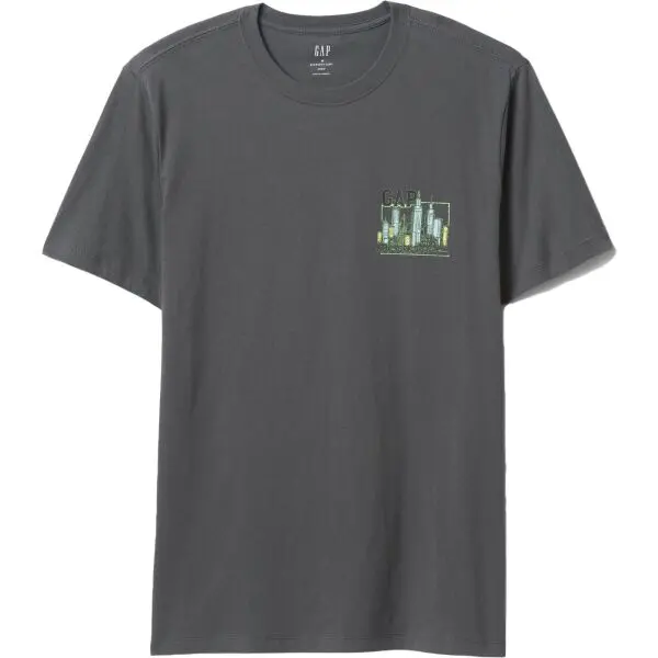 GAP NEW YORK CITY Pánské tričko, tmavě šedá, velikost