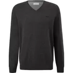 s.Oliver RL KNITTED PULLOVER V-NECK NOOS Pánský svetr, tmavě šedá, velikost