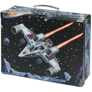 BAAGL PIXEL SPACE Skládací školní kufřík, černá, velikost