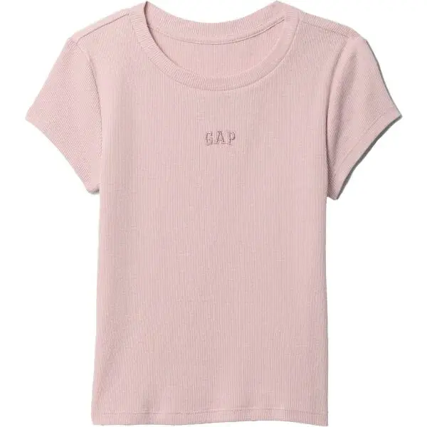 GAP FRENCH RIBBED LOGO Dívčí tričko, růžová, velikost