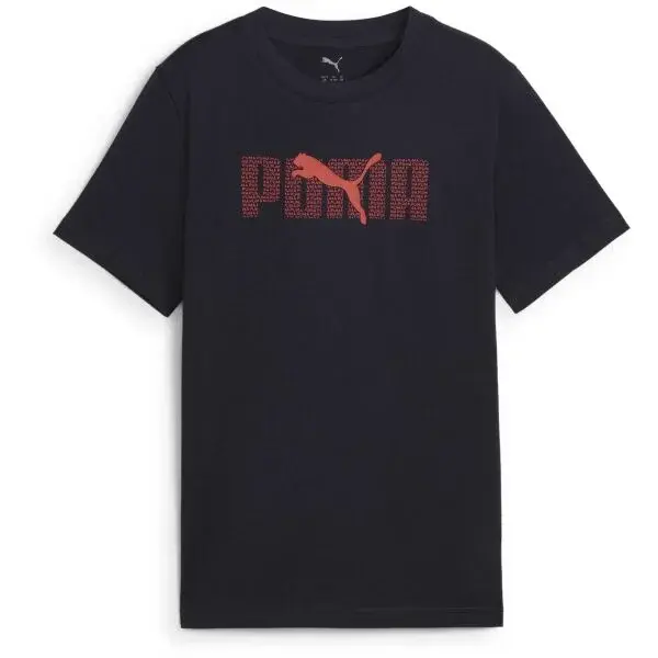 Puma ESSENTIALS LOGO LAB TEE B Chlapecké triko, tmavě modrá, velikost