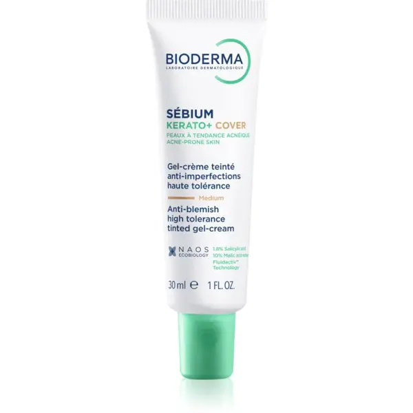 Bioderma Sébium Kerato+ Cover zmatňující tónovací krém proti nedokonalostem aknózní pleti 30 ml