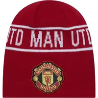 New Era WRDMRK SKULL BEANIE MANCHESTER UNITED Pánský kulich, červená, velikost UNI