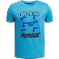 Under Armour SPLIT BIG LOGO Chlapecké tričko, světle modrá, velikost M