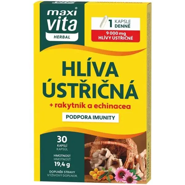VITAR MAXI VITA HERBAL HLÍVA ÚSTŘIČNÁ+RAKYTNÍK 30 TBL Doplněk stravy, , velikost