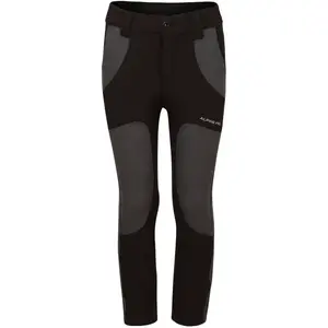 ALPINE PRO BRENO Dětské softshellové kalhoty, černá, velikost 104-110