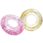 INTEX 56274NP Kruh plovací flitrový - Růžový