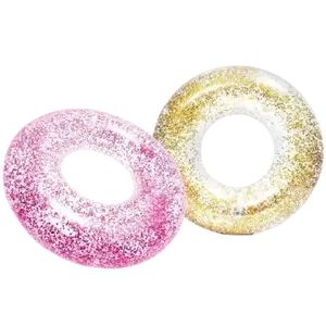 INTEX 56274NP Kruh plovací flitrový - Růžový