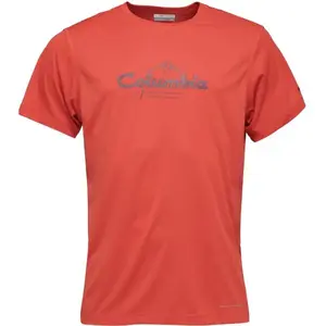 Columbia ZERO RULES LIGHT SS GRAPHIC CREW Pánské triko, červená, velikost