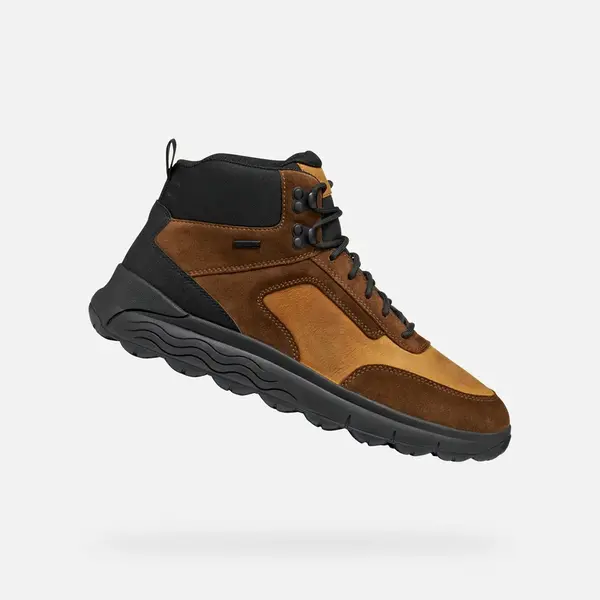 Brown men's ankle boots Geox Spherica 4X4 ABX - Men