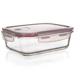 Dóza skleněná LORA s víčkem, bordó 550 ml