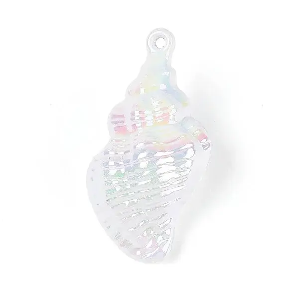 UV Plating Opaque Acrylic Shell Shape Big Pendants