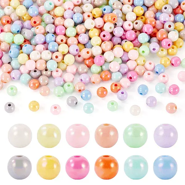100G 357Pcs Opaque Acrylic Beads