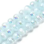 Plating Natural Selenite Beads Strands