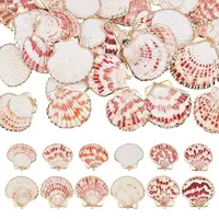 32Pcs 2 Styles Electroplate Sea Shell Pendants