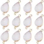 12Pcs Druzy Quartz Crystal Connector Charms