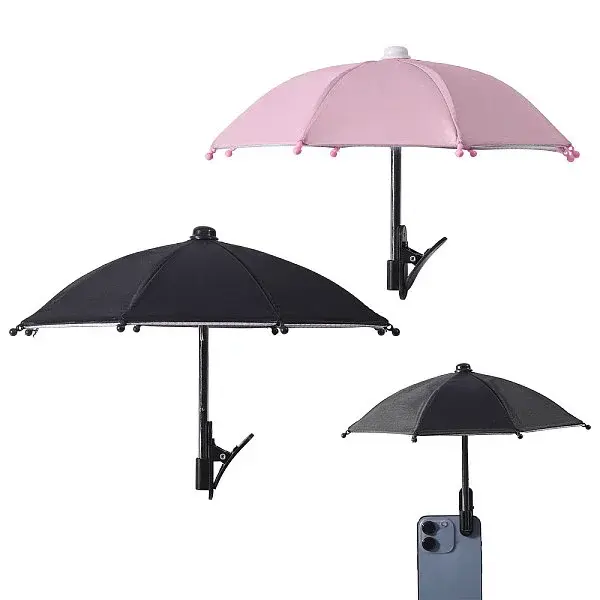 2 Bags 2 Colors Mini Polyester & Alloy Umbrella