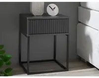Noční stolek s 1 zásuvkou Marle, grafitový