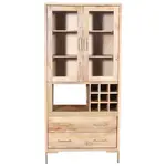 MID.YOU VITRÍNA, mangové dřevo, 90/192/40 cm