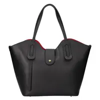 Dámska kožená kabelka Italia Zita - černá