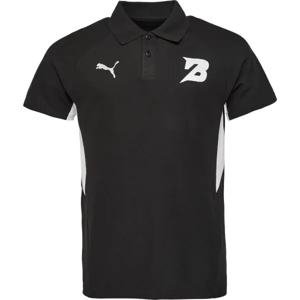 Puma TEAMEVOSTRIPE POLO Pánske polo tričko, čierna, veľkosť