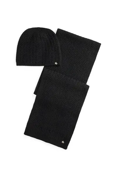 Čiapka a šál s prímesou vlny Lauren Ralph Lauren
