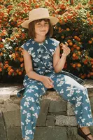 Dětské rifle Tinycottons BLOSSOMS DENIM JEANS