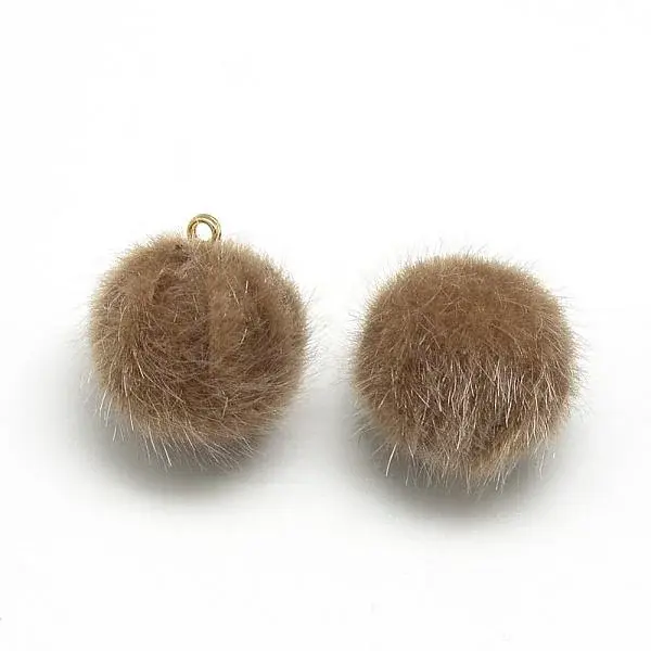 Faux Mink Fur Covered Charms