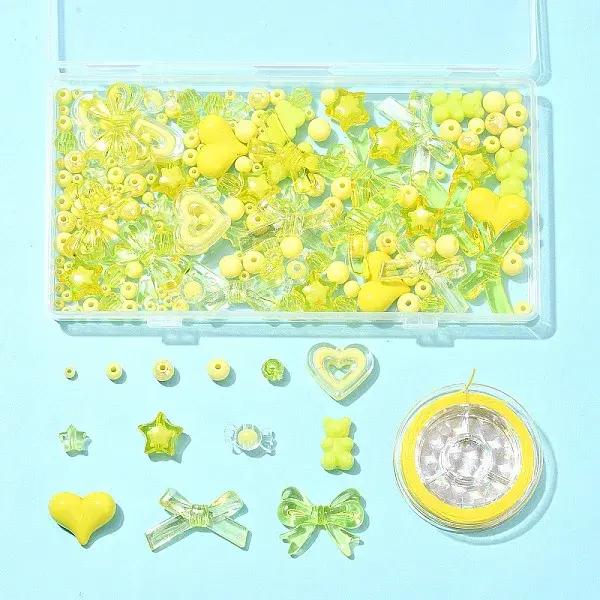 DIY Acrylic Heart & Bowknot Bracelet Making Kits