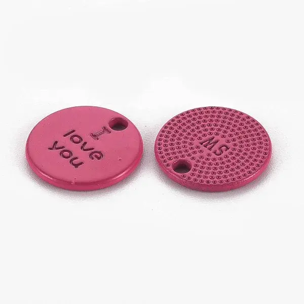 Spray Painted Alloy Charms for Valentine's Day