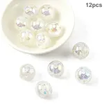 12Pcs Transparent Inner Flower Acrylic Beads