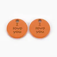 Spray Painted Alloy Charms for Valentine's Day