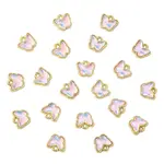 20Pcs Rack Plating Alloy Glass Charms
