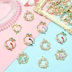 26Pcs 13 Styles Alloy Enamel Pendants