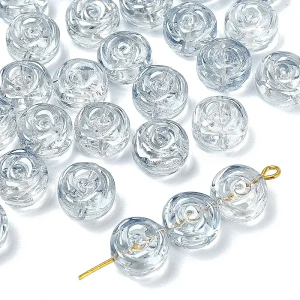 30Pcs Electroplate Glass Beads