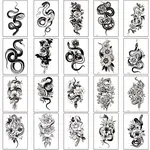 20Pcs 20 Styles Removable Temporary Water Proof Tattoos Paper Stickers