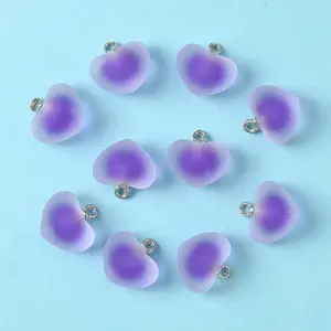 10Pcs Frosted Resin Pendants