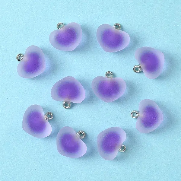 10Pcs Frosted Resin Pendants