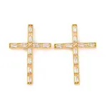 Brass Micro Pave Clear Cubic Zirconia Pendants