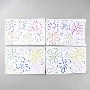 4Pcs PVC Daisy Flower Picture Stickers