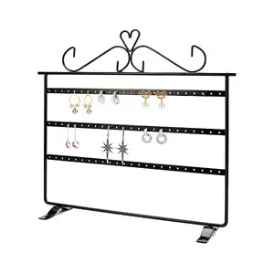Triple Levels Rectangle Iron Earring Display Stand