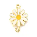 Brass Enamel Flower Links Connector Charms