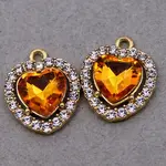 Brass & Acrylic with Rhinestones Pendants