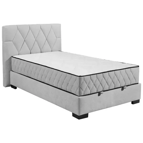 MID.YOU AMERICKÁ POSTEL, 120/200 cm, světle šedá