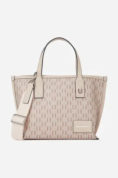 Kabelka Karl Lagerfeld K/VOYAGE béžová barva, A1W30184