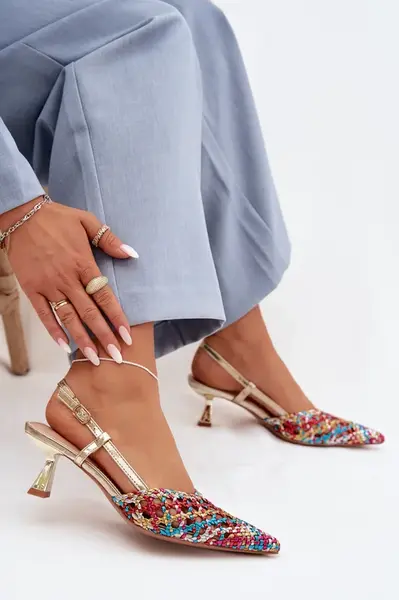 Ženy Sandály Selinae na podpatku, vícebarevné