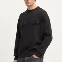 Bavlněná mikina G-Star pánská, černá barva, s aplikací, D25134-D257