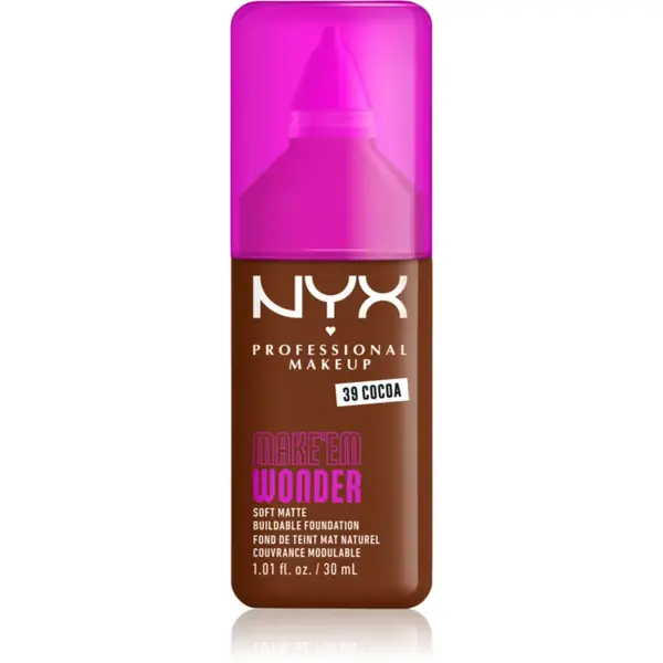 NYX Professional Makeup Make ‘Em Wonder lehký matující make-up odstín 39 Cocoa 30 ml