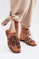 Dámské pantofle s leopardím vzorem