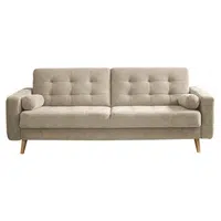 MID.YOU ROZKLÁDACÍ POHOVKA, textil, kompozitní dřevo, pískové barvy
